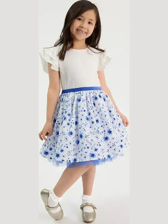 Girls Dress Short Sleeve Blue