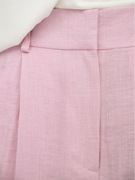 Women's Linen Shorts Pink