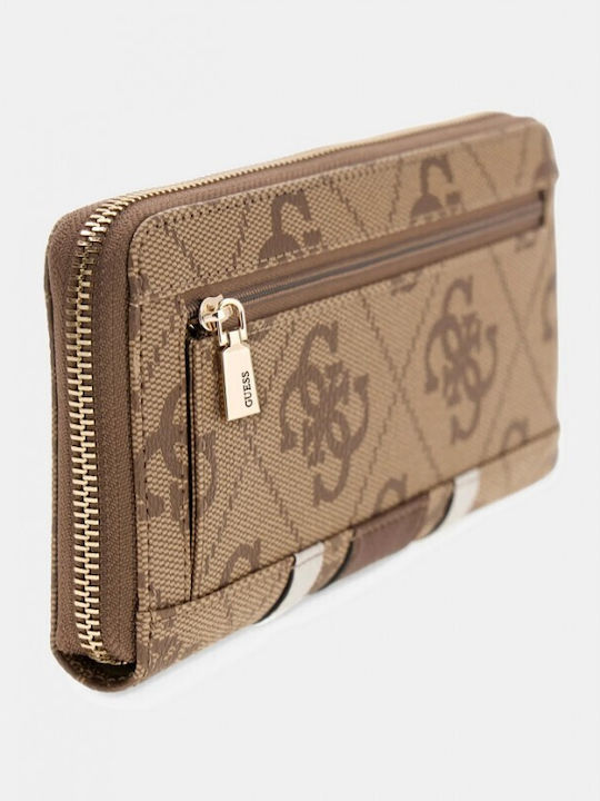 Damenbrieftasche Groß Stoff Beige