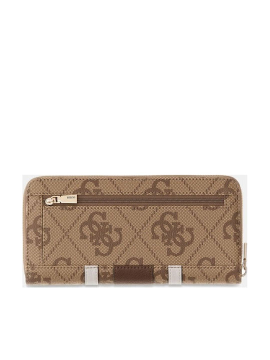 Damenbrieftasche Groß Stoff Beige