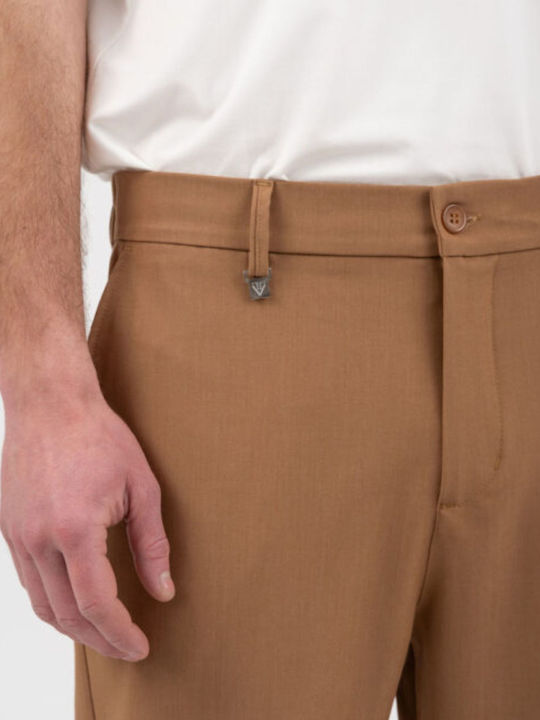 Elastic Trousers in Regular Fit Cinnamon