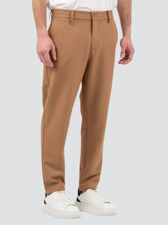 Elastic Trousers in Regular Fit Cinnamon