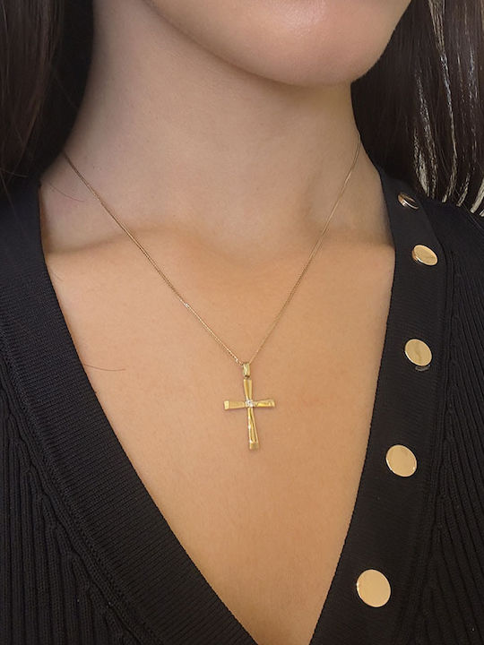 Goldjewels Χρυσός Σταυρός 9Κ Διπλής Όψης
