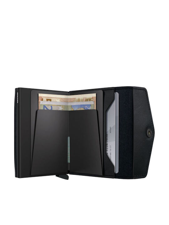 Portofel Vintage din Piele pentru Bărbați cu RFID Negru