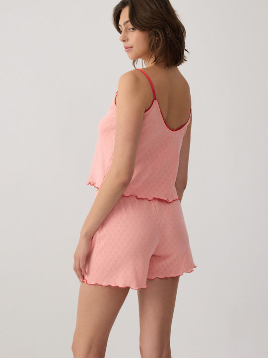 Minerva Summer Women's Pyjama Set Peach
