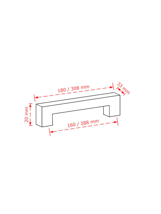 Viobrass Möbelgriff Aus Chrom Metallisch Glänzend 160mm 2938