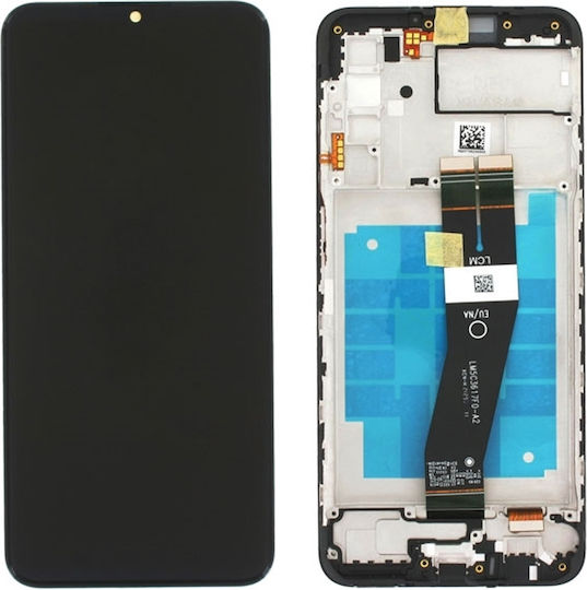 Ecran cu Mecanism Tactil și Ramă pentru Samsung Galaxy A03s (Negru)