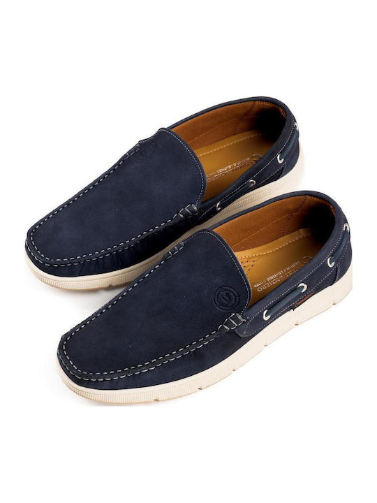 Suede Ανδρικά Loafers σε Μπλε Χρώμα