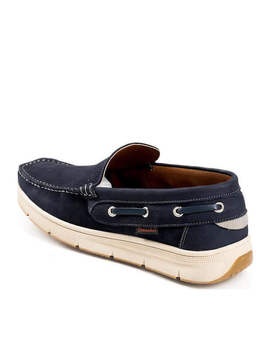 Suede Ανδρικά Loafers σε Μπλε Χρώμα