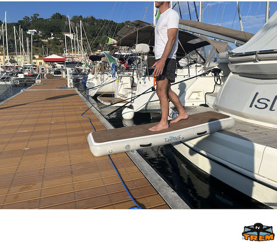 Trem Twave Inflatable Platform Deck Passerella Floats Teak Type 200x60cm Twave 35.tr.b2050200