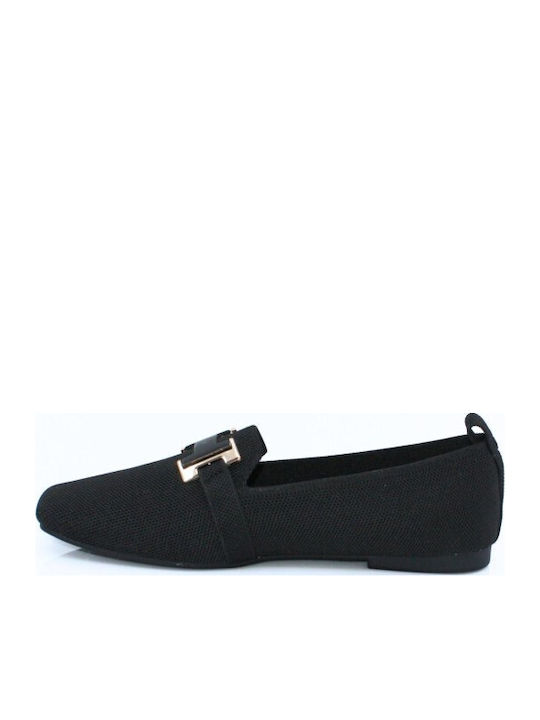 Leather Women's Loafers in Black Colour