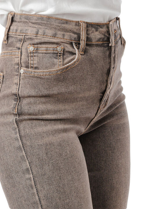 Women's Flared Brown Jean Pants