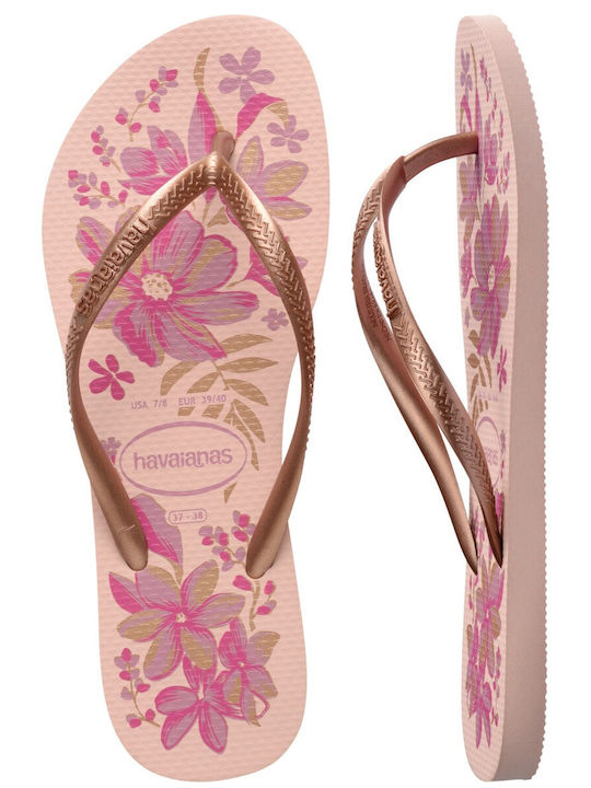 Slim Organic Flip Flops in Rose Gold Colour