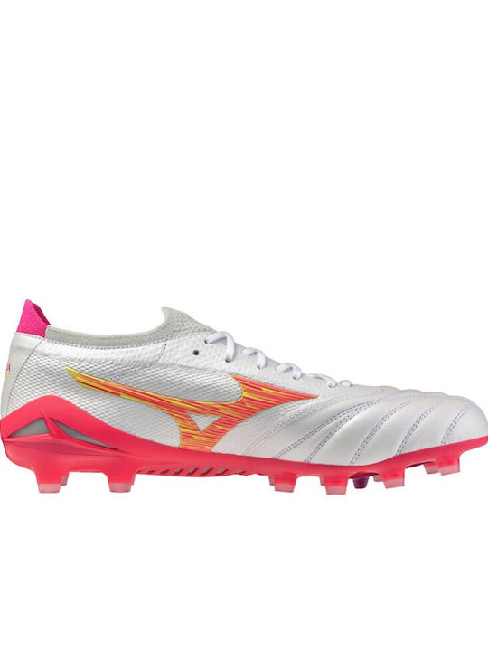 Mizuno Morelia Neo Iv Beta Elite Football Shoes with Cleats FG White