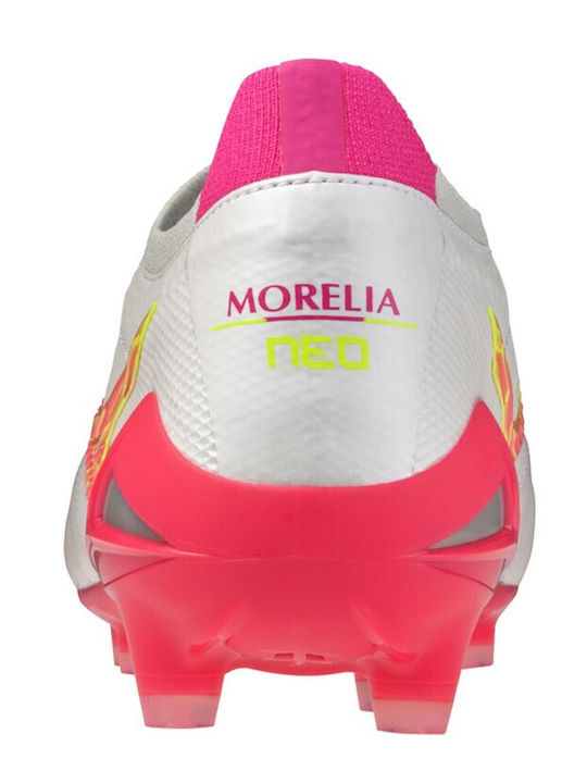 Mizuno Morelia Neo Iv Beta Elite Football Shoes with Cleats FG White