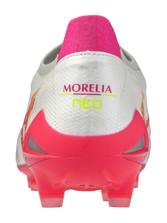 Mizuno Morelia Neo Iv Beta Elite Football Shoes with Cleats FG White