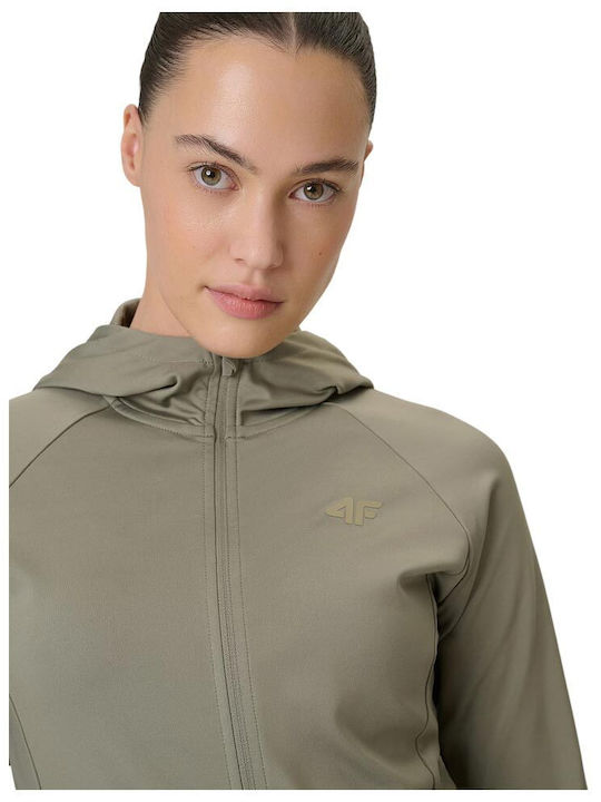 Functional Women's Sweatshirt Cardigan Khaki