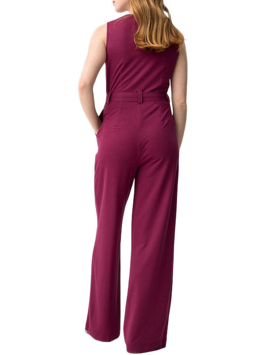 Women's Sleeveless One-piece Jumpsuit Fuchsia