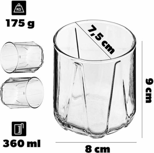 Kadax Kadax Set Brillen Wasser Glas 360ml 2 Stück