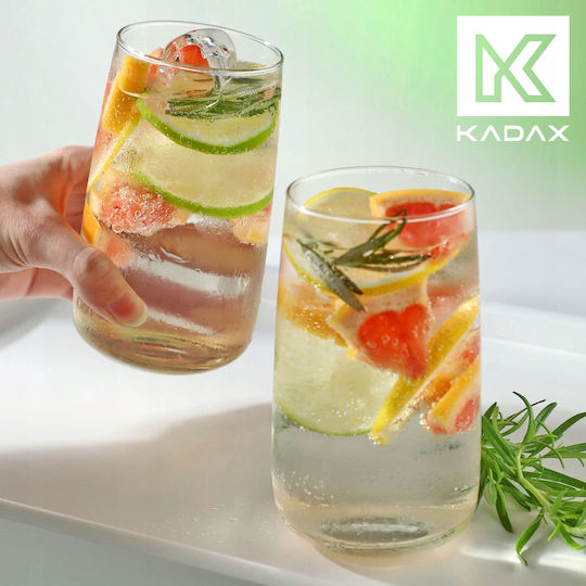 Kadax Комплект Стъклени Чаши За Вода 480мл 8 Брой