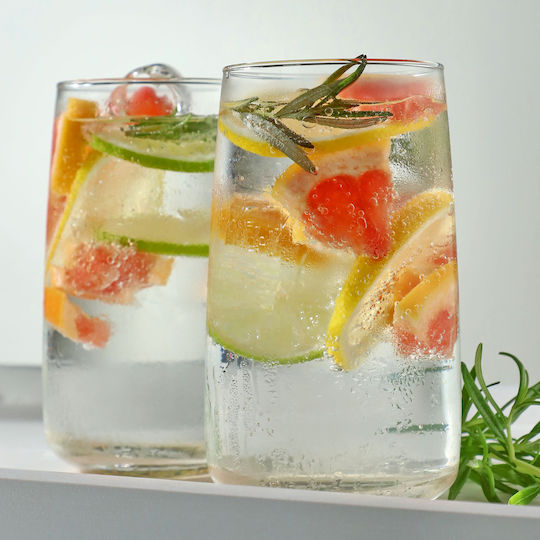 Kadax Wasserbrillen aus Glas 480ml 4 Stück