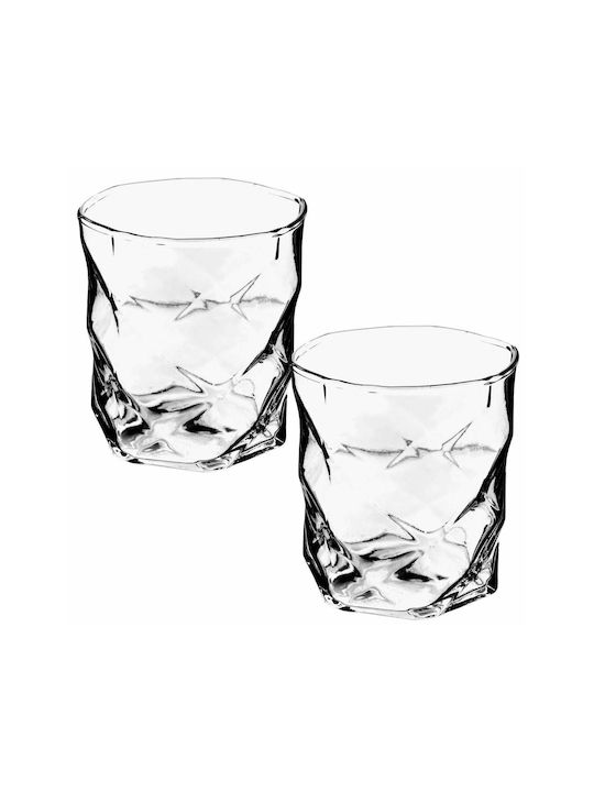 Kadax Σετ Ποτήρια Ουίσκι / Νερού από Γυαλί 330ml 2τμχ