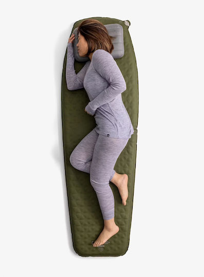 Sea to Summit Mat Self-Inflating Single Camping Sleeping Mat 75x28cm Thickness 16cm Green