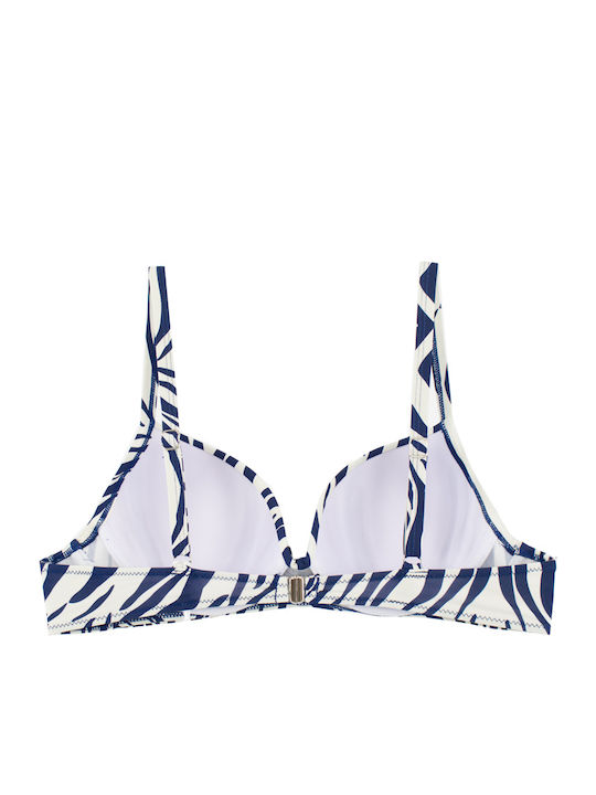 Γυναικείο Μαγιό Bikini Μπανέλα Ντραπέ Μπλε