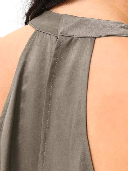 Women's Blouse Sleeveless Brown