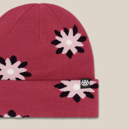 Beanie Women's Knitted Beanie in Burgundy Colour