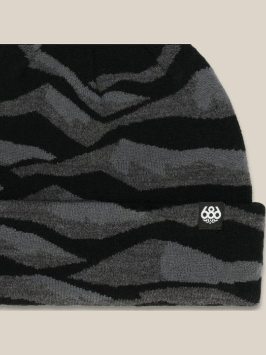 Beanie Unisex Σκούφος Πλεκτός σε Μαύρο χρώμα
