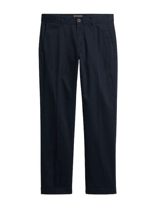 D1 Stud Trousers Chino Elastic in Regular Fit Blue