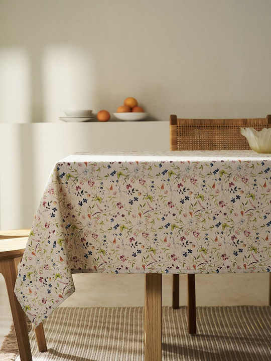 Gofis Home Τραπεζομάντηλο Lauren 650 Μπεζ 135x135εκ.