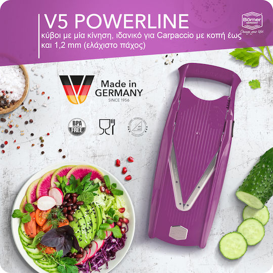 Borner Aufschnittmaschine V5 Powerline Basic Set 3 Stücke Lila