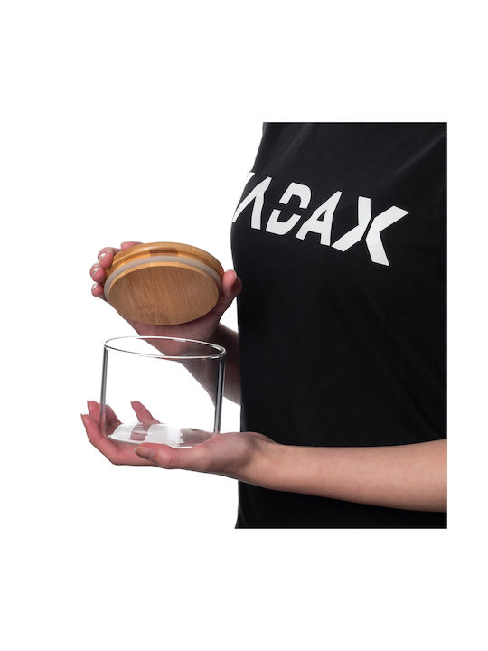 Kadax Set 6 Stück Getreidegläser mit Deckel Glas Transparent 550ml 6 Stück