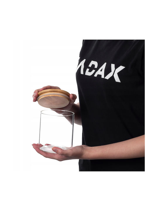 Kadax Βάζο Δημητριακών με Καπάκι Γυάλινο Διάφανο 800ml