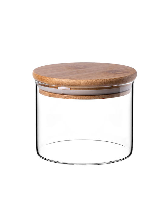 Kadax Set 3 Stück Getreidegläser mit Deckel Glas Transparent 550ml