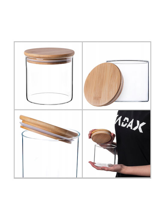 Kadax Vază Cereale Cu Capac Sticlă Transparentă 680ml