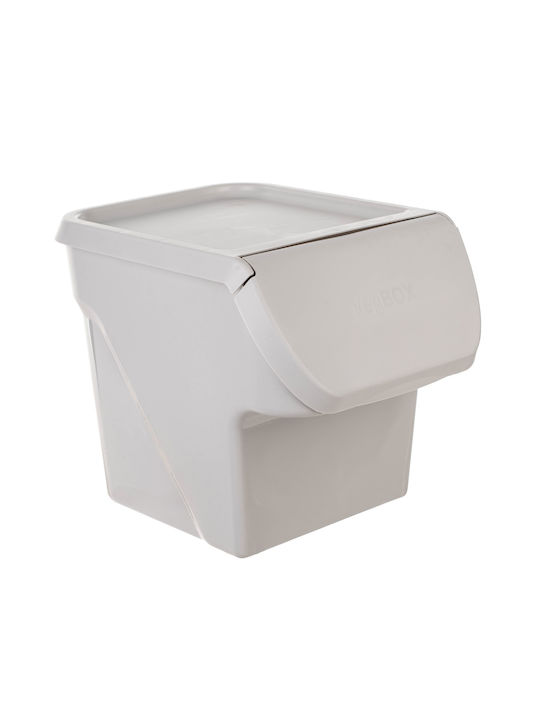 Kadax Vază De Utilizare Generală Cu Capac Plastic Alb 26.5x26x33cm 1 Bucată