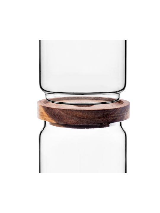 Kadax Glass Food Jar for Pasta Tea Sugar Cereals Coffee with Lid Transparent 950ml 1 Piece