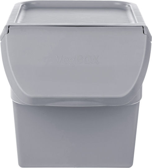 Kadax Vază Utilizare Generală Cu Capac Plastic Gri 26.5x26x33cm