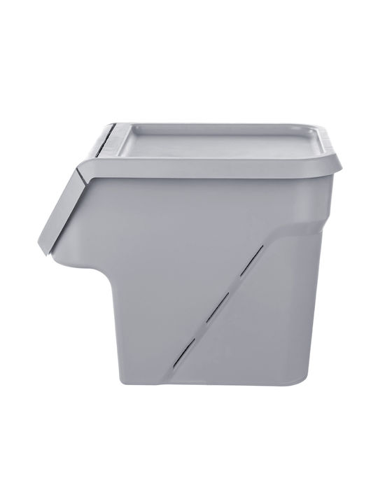 Kadax General Use Vase with Lid Plastic Gray 26.5x26x33cm