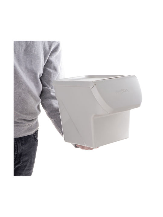 Kadax Vază De Utilizare Generală Cu Capac Plastic Alb 26.5x26x33cm 1 Bucată