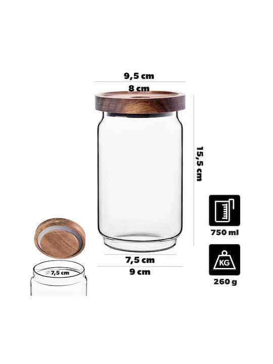 Kadax Kadax Lebensmittelgläser & Behälter Glas Transparent 750ml 1 Stück
