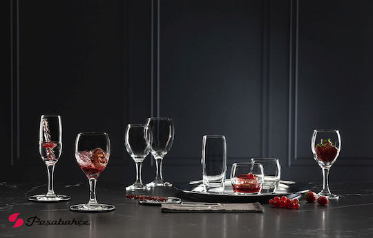 Espiel Imperial Set Glasses for White Wine Made of Glass in White Color Goblets 3 Pieces