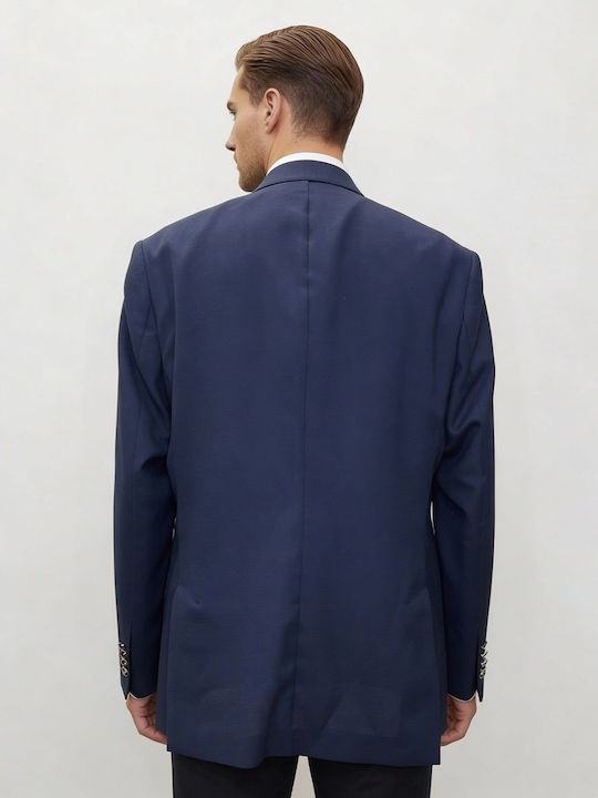 Winter Herrenanzugsjacke mit Schlanke Passform Blau