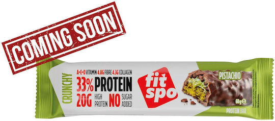 Fit Spo Хрупкави Протеинови Барове с 33% Протеин и Вкус Фисташка 12x60гр