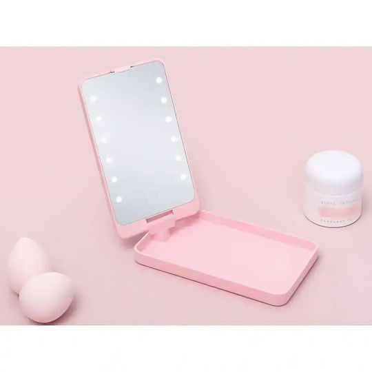 Verk Group Makeup Mirror Purse with Light Pink