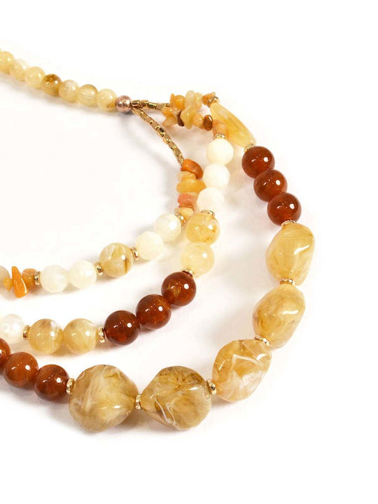 Mat Fashion Set with Necklace & Earrings with Stones 0043.8198.N-lime