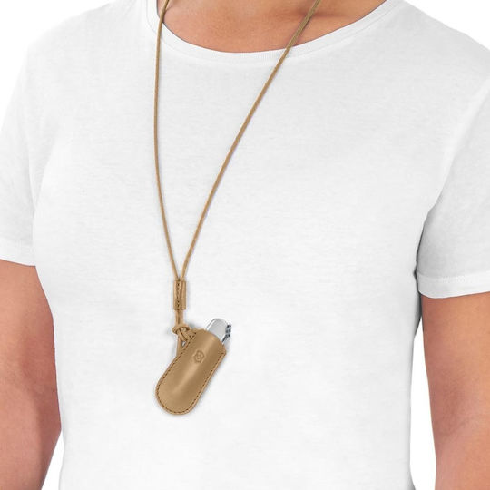 Classic Sd Schweizer Armee-Messer 58 Mm 7 Funktionen Weiß Leder-Gehäuse Beige